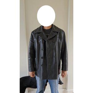 Leather Pea Jacket - US 740N - size 44